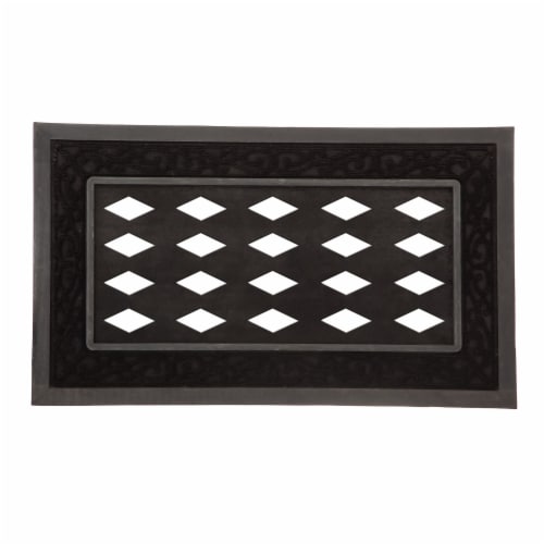Evergreen Garden Sassafras Collection Mat Tray - Black Perspective: front