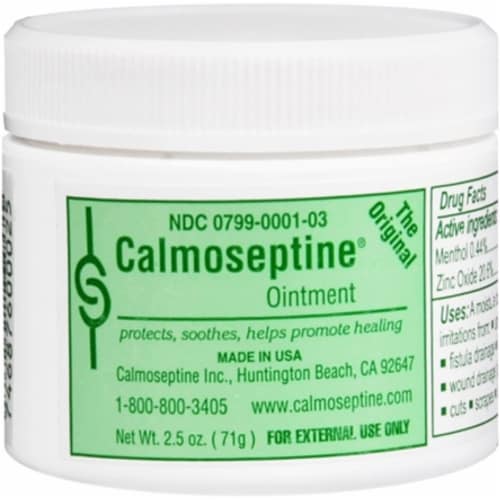 Calmoseptine Zinc Oxide Ointment Perspective: front