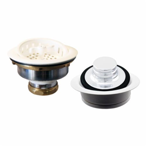 Westbrass D2155-50 Wing Nut Style Large Kitchen Basket Strainer with InSinkErator Style Dispo Perspective: front