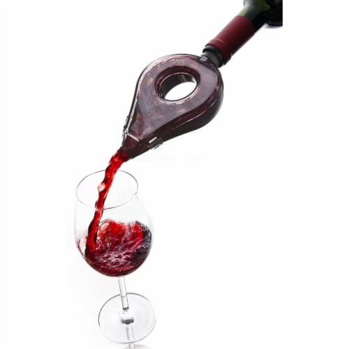 Wine Aerator, Dark Grey - Gift Box Perspective: front