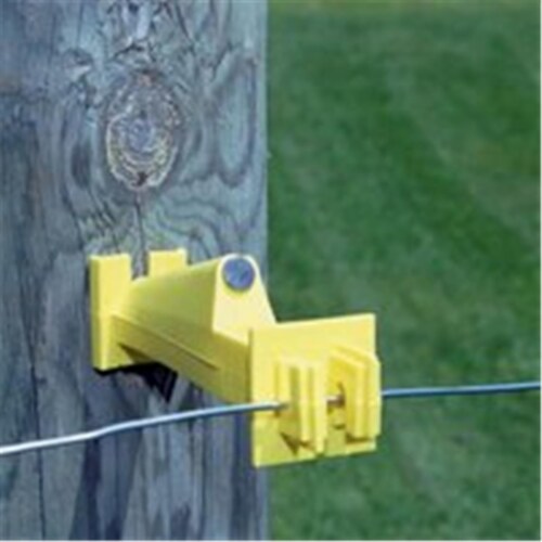 IW5XNY-Z 5 in. Wood Post Insulaor, Yellow Perspective: front
