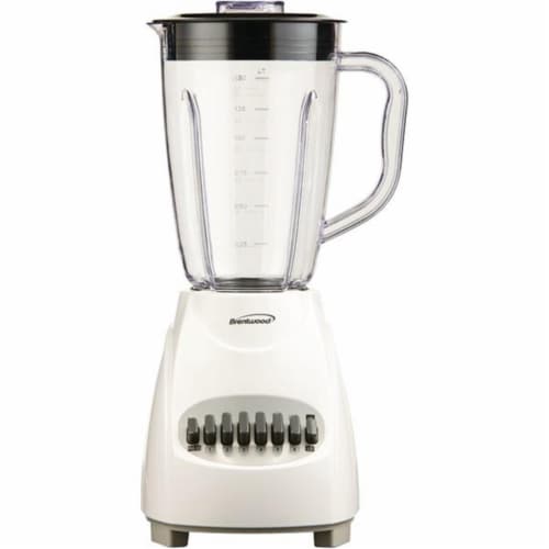 12-speed Blender With Plastic Jar - white Perspective: front