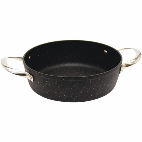 The Rock Oven & Bakeware with Riveted Stainless Steel Handles - Round Perspective: front