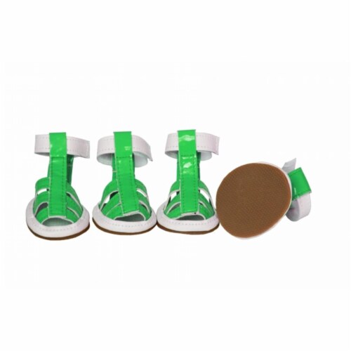 Buckle-Supportive Pvc Waterproof Pet Sandals Shoes - Set Of 4 Perspective: front