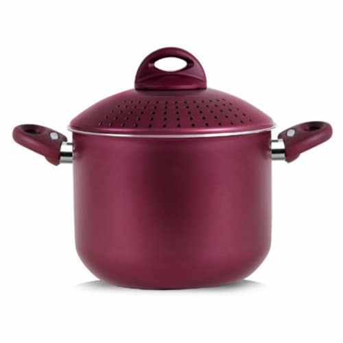 Passion Bioceramix Non-Stick Grand Family-Size PastaSi with Locking Lid, 7-Quart - 9.5 in. Perspective: front