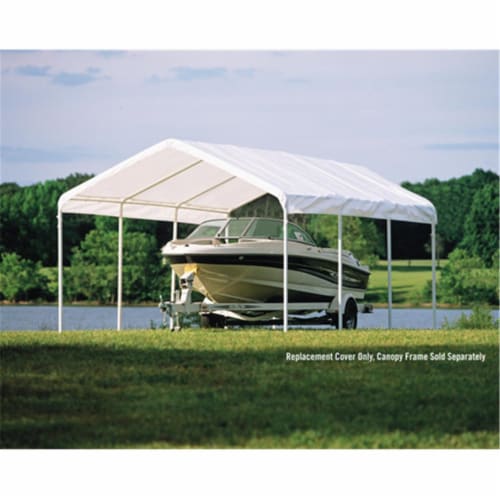12×20 White Canopy Replacement Cover  Fits 2 in.  Frame Perspective: front