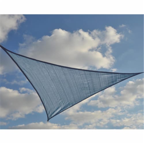 16 ft. - 4 9 m Triangle Shade Sail - Sea 230 gsm Perspective: front
