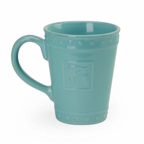 Sorrento Aqua Mugs, Set of 4 Perspective: front