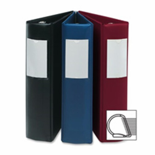 D-Ring Binder&#44; with Label Holder&#44; Hvy-Dty&#44; 2 in.&#44; Red Perspective: front
