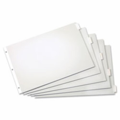 Paper Insertable Tab Dividers&#44; 8-Tab&#44; 11 in. x 17 in.&#44; Clear Perspective: front