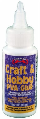 HELMAR CRAFT AND HOBBY PVA GLUE 50 ML (1.7 OZ) Perspective: front