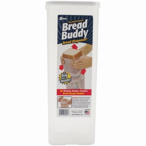 Buddeez Sandwich Loaf Bread Buddy Dispenser - 13.5 x 5 x 5 in. Perspective: front