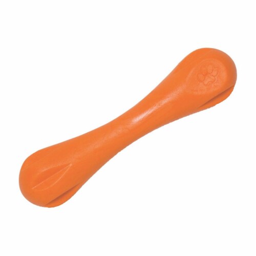 West Paw 8000372 Zogoflex Orange Hurley Bone Synthetic Rubber Chew