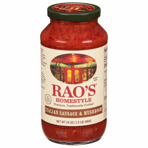 Rao's Homestyle Italian Sausage & Mushroom Sauce Perspective: front