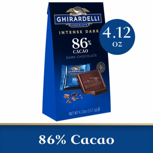Ghirardelli® Intense Dark 86% Cacao Chocolate Squares Bag Perspective: front