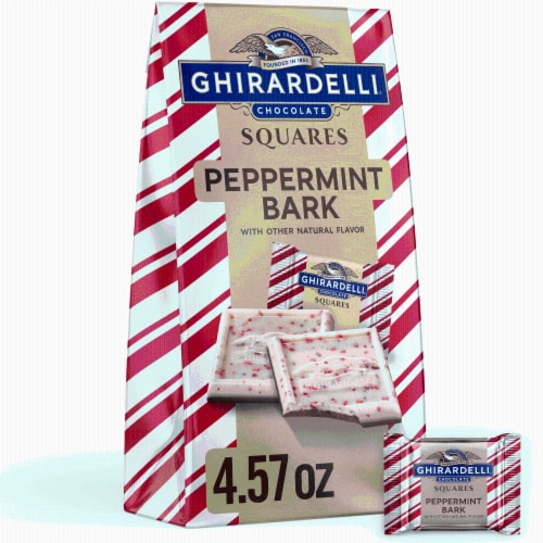 Ghirardelli® Chocolate Squares Peppermint Bark Perspective: front