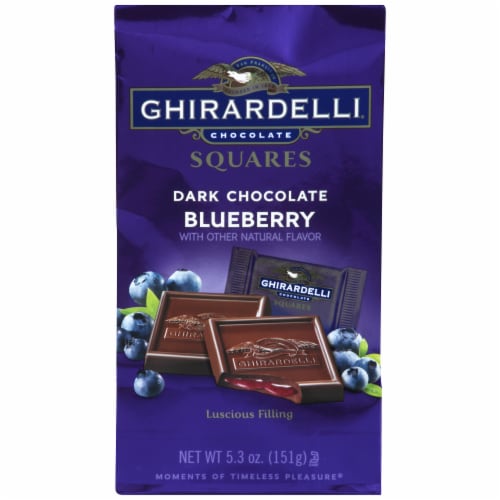 Ghirardelli Dark Chocolate with Blueberry Filling Perspective: front
