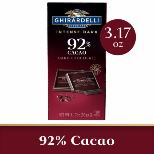 Ghirardelli® Intense Dark 92% Cacao Chocolate Bar Perspective: front