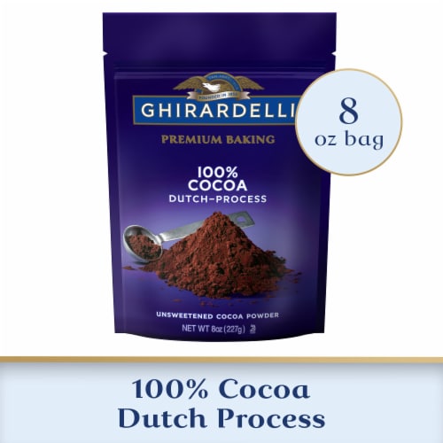 Ghiradelli® 100% Dutch-Process Unsweetened Cocoa Powder Perspective: front