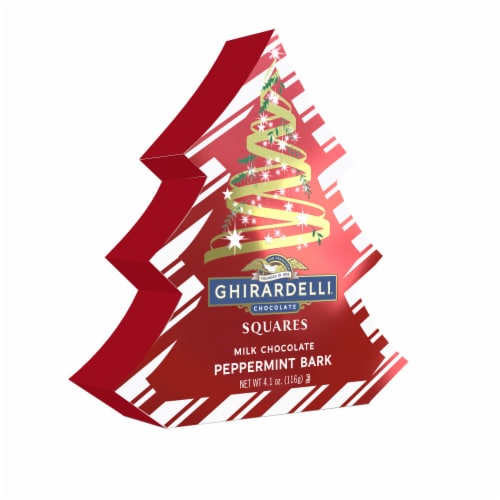 Ghirardelli Milk Chocolate Peppermint Bark Holiday Squares, 4.1 oz Kroger