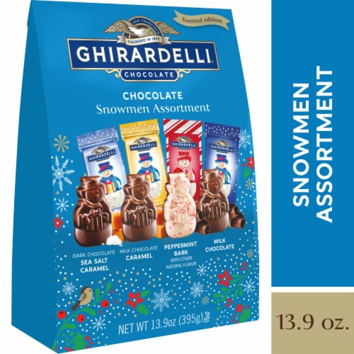 Ghirardelli® Holiday Chocolate Snowmen Assortment Perspective: front