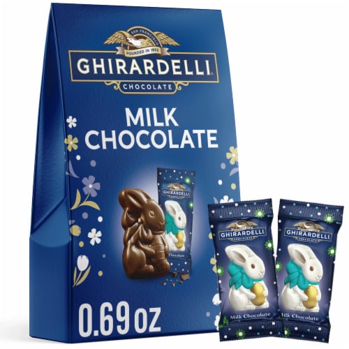 Ghirardelli® Milk Chocolate Bunnies Perspective: front
