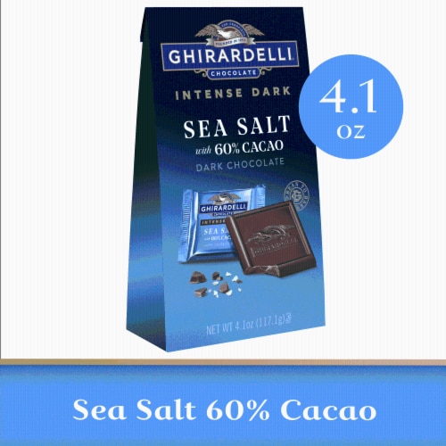 GHIRARDELLI Sea Salt with 60% Cacao Dark Chocolate Perspective: front