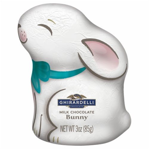 Ghirardelli® Milk Chocolate Bunny Easter Candy Perspective: front