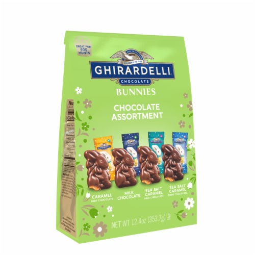 Ghiradelli® Bunnies Chocolate Assortment Easter Candy Bag Perspective: front