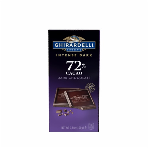 Ghirardelli® Intense Dark 72% Cacao Chocolate Bar Perspective: front