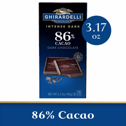 Ghirardelli® Intense Dark 86% Cacao Chocolate Bar Perspective: front