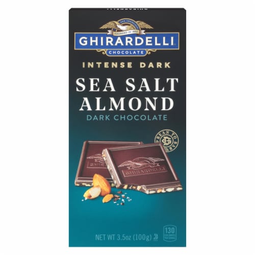 Ghirardelli® Intense Dark Sea Salt Almond Dark Chocolate Bar Perspective: front