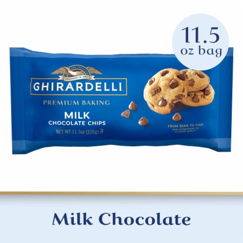 GHIRARDELLI® Premium Baking Milk Chocolate Chips Perspective: front
