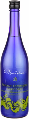 Moonstone Coconut Lemongrass Nigori Sake Perspective: front