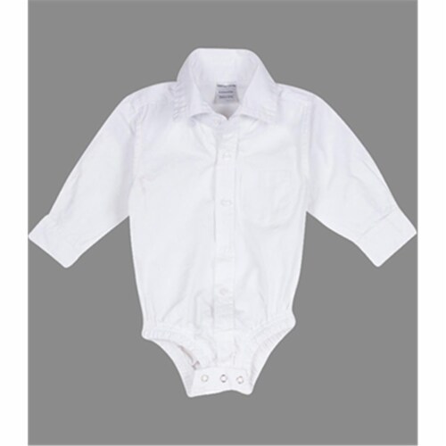 Matching Tie Guy ON1 - White Collared One Piece - 9 to 12 Month Perspective: front