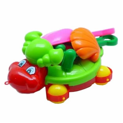 Sunshine Trading BT-399 Wheeled Turtle Sand Toy - 6 Piece Set Perspective: front