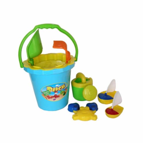 Sunshine Trading BT-42 Bucket Sand Toy - 8 Piece Set Perspective: front