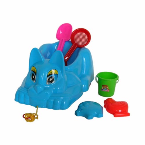 Sunshine Trading YS-1213 Wheeled Kitten Sand Toy - 7 Piece Set Perspective: front