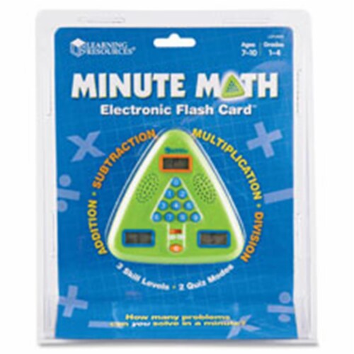 Learning Resources LRNLER6965 Minute Math Electronic Flash Card Perspective: front