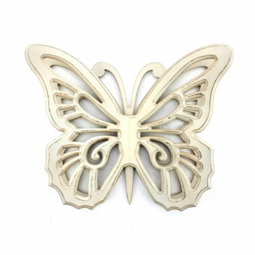 Teton Home WD-025 Wood Butterfly Wall Decor - Pack of 2 Perspective: front