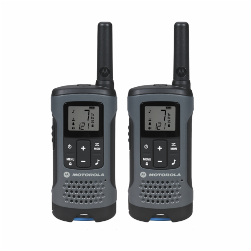 Motorola Rechargeable Talkabout T200 Radios - Gray/Black Perspective: front