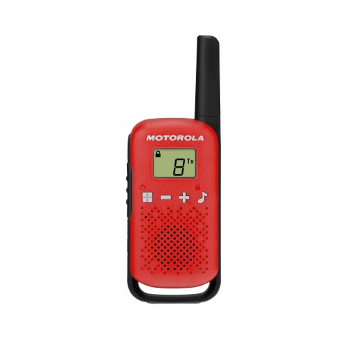 Motorola Solutions T110 Two-Way Radio - Red/Black Perspective: front