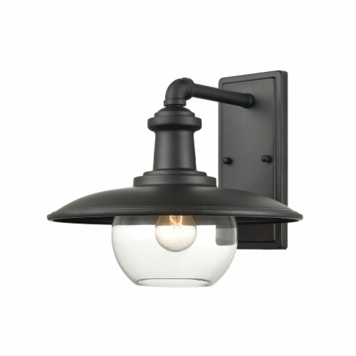 Jackson 12'' High 1-Light Outdoor Sconce - Matte Black Perspective: front