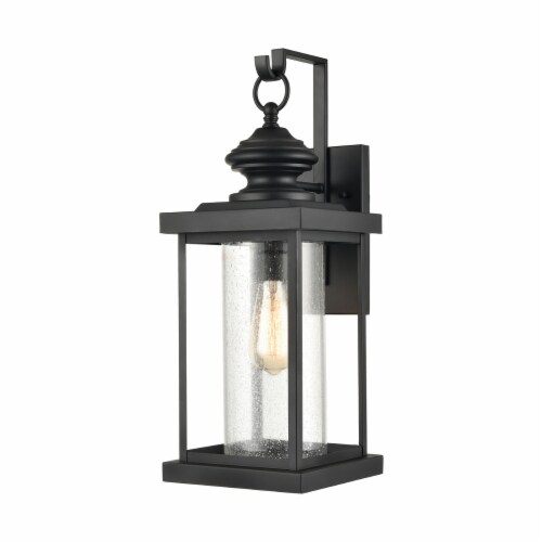 Minersville 21'' High 1-Light Outdoor Sconce - Matte Black Perspective: front