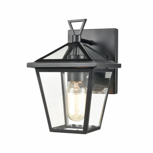 Main Street 10'' High 1-Light Outdoor Sconce - Black Perspective: front