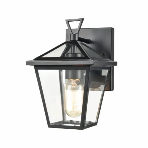 Main Street 10'' High 1-Light Outdoor Sconce - Black Perspective: front