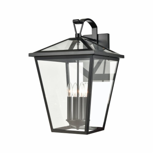 Main Street 23'' High 4-Light Outdoor Sconce - Black Perspective: front