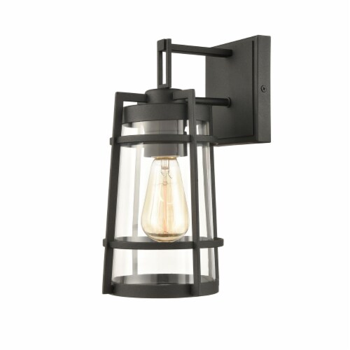 Crofton 12'' High 1-Light Outdoor Sconce - Charcoal Perspective: front