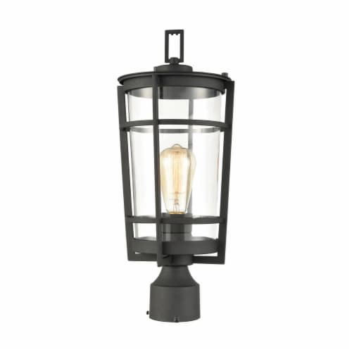Crofton 18'' High 1-Light Outdoor Post Light - Charcoal Perspective: front