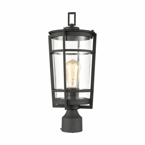 Crofton 18'' High 1-Light Outdoor Post Light - Charcoal Perspective: front
